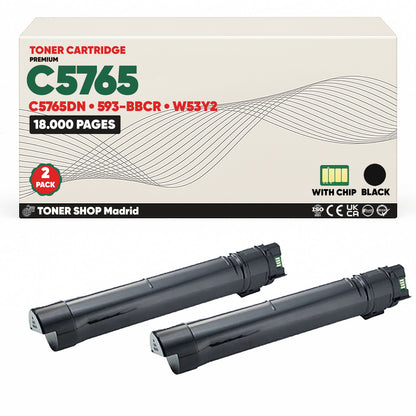 BDink Cartucho Tóner Compatible Dell C5765/C5765DN Negro