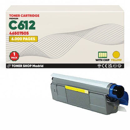 BDink Cartuchos Tóner Compatibles OKI C612 CMYK (Pack 4)