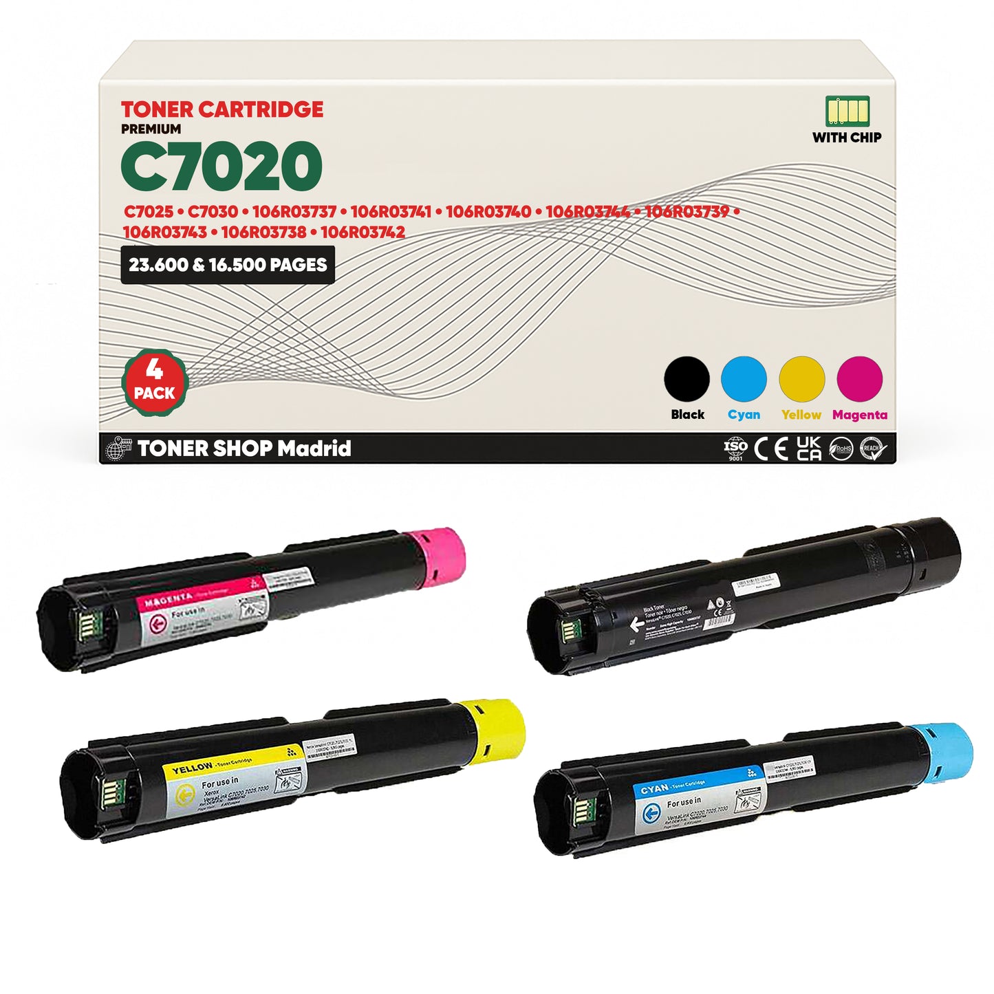 BDink Tóner Compatible Xerox VersaLink C7020/C7030 (Pack 4 CMYK)