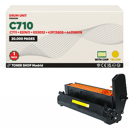 BDink Cartuchos Tambor Compatibles OKI C710/711/ES7411 (Pack 4 CMYK) - Drum