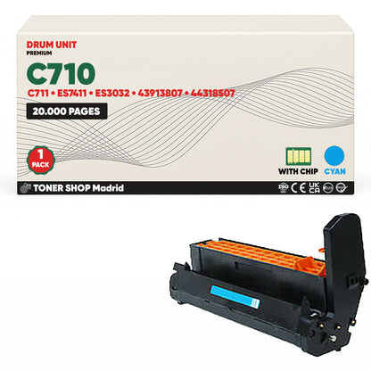 BDink Cartuchos Tambor Compatibles OKI C710/711/ES7411 (Pack 4 CMYK) - Drum