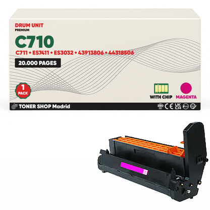 BDink Cartuchos Tambor Compatibles OKI C710/711/ES7411 (Pack 4 CMYK) - Drum
