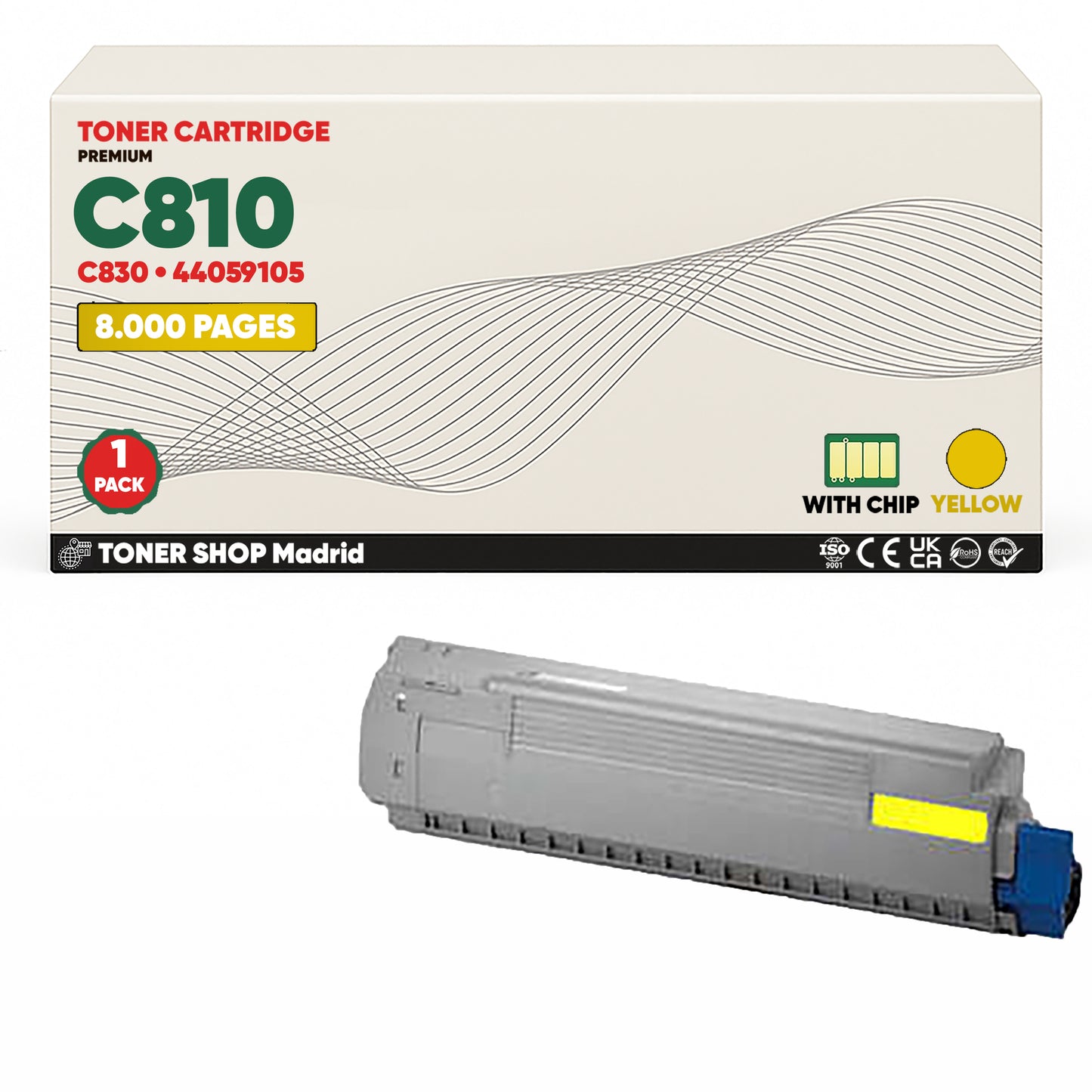 BDink Cartuchos Tóner Compatibles OKI C810/C830 CMYK (Pack 4)