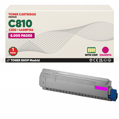 BDink Cartuchos Tóner Compatibles OKI C810/C830 CMYK (Pack 4)