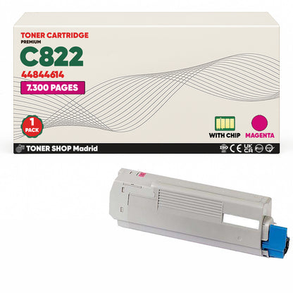 BDink Cartuchos Tóner Compatibles OKI C822 CMYK (Pack 4)