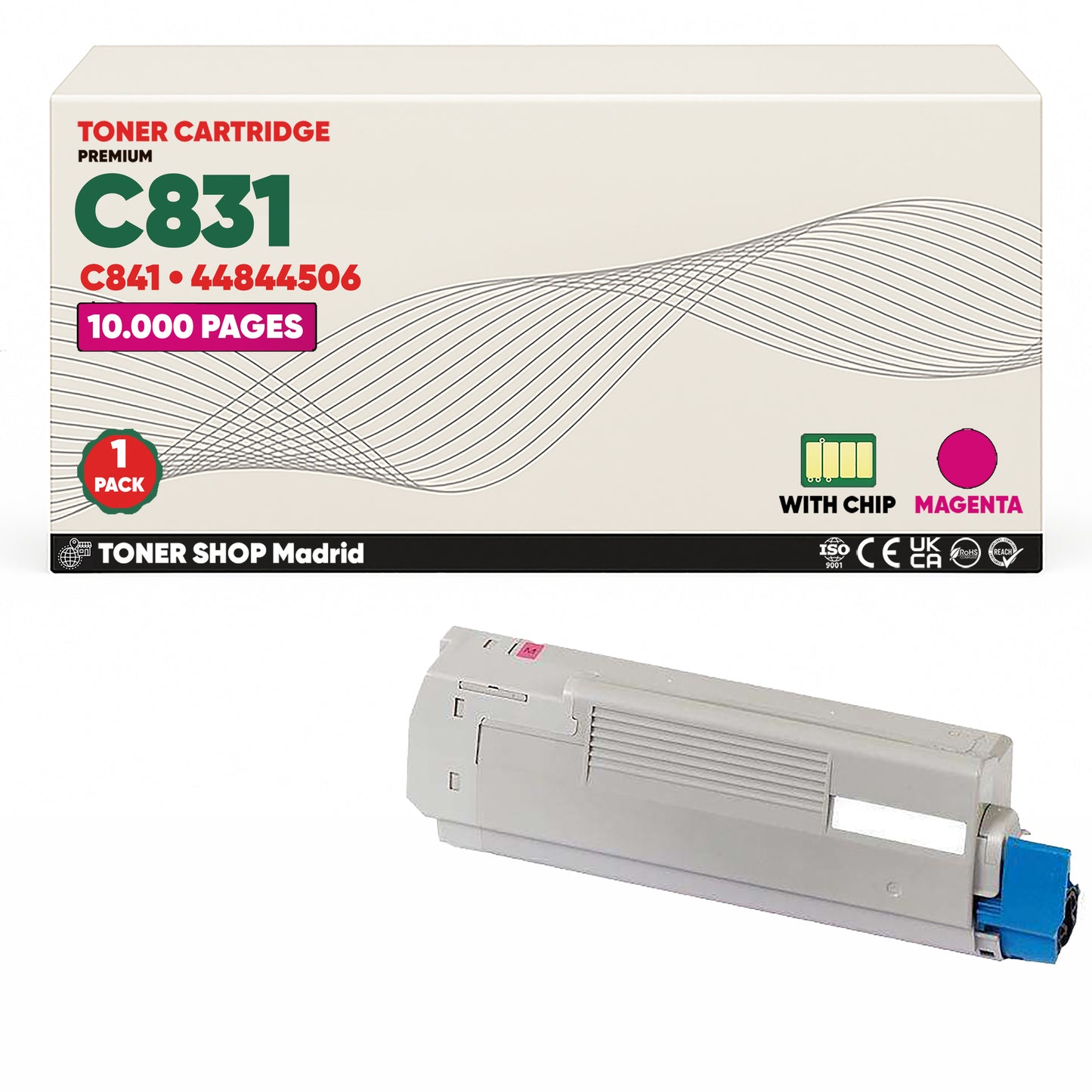 BDink Cartuchos Tóner Compatibles OKI C831/C841 CMYK (Pack 4)
