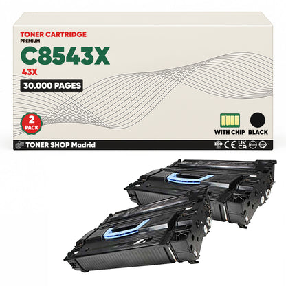 BDink Cartucho Toner Compatible HP C8543X Negro (Pack 1) - Reemplaza 43X