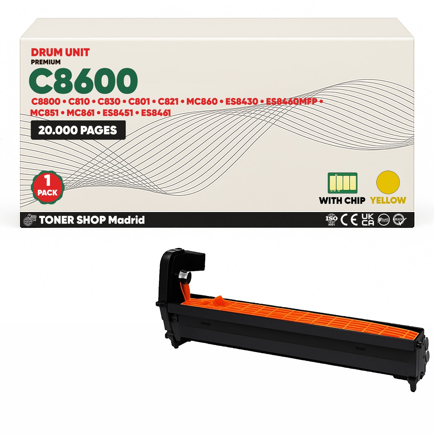 BDink Cartucho/s Tambor Compatible/s OKI C8600/C8800 CMYK (Pack 4) - Drum