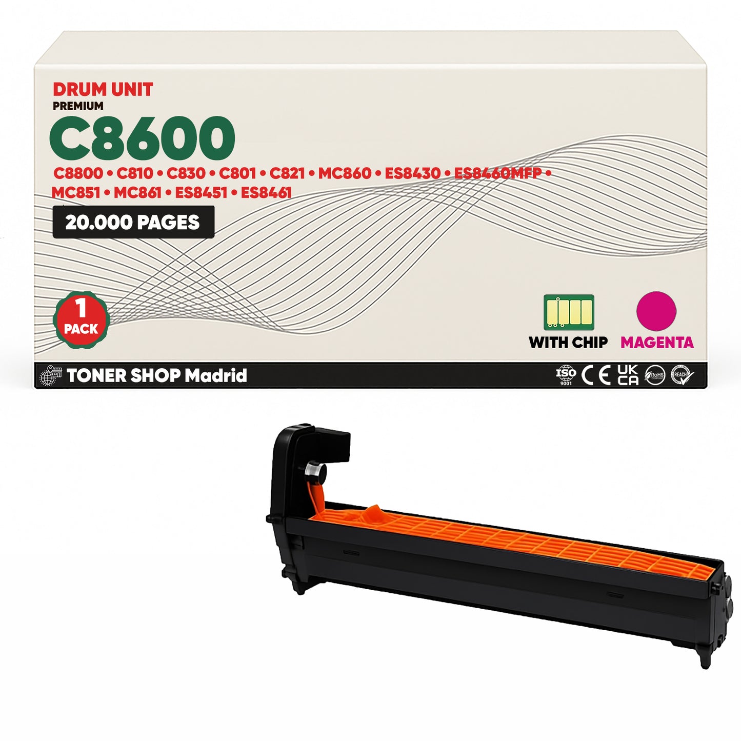 BDink Cartucho/s Tambor Compatible/s OKI C8600/C8800 CMYK (Pack 4) - Drum