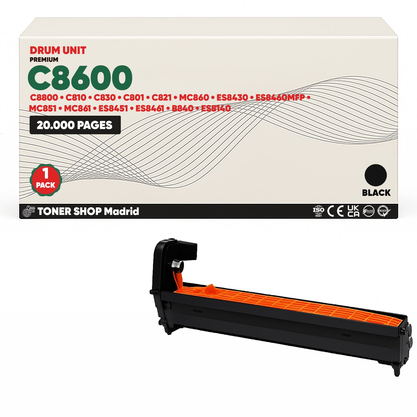 BDink Cartucho/s Tambor Compatible/s OKI C8600/C8800 CMYK (Pack 4) - Drum
