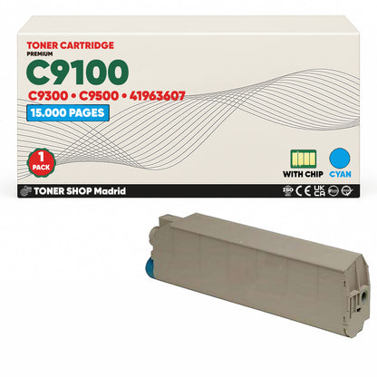 BDink Cartuchos Tóner Compatibles OKI C9100/C9300/C9500 CMYK (Pack 4)