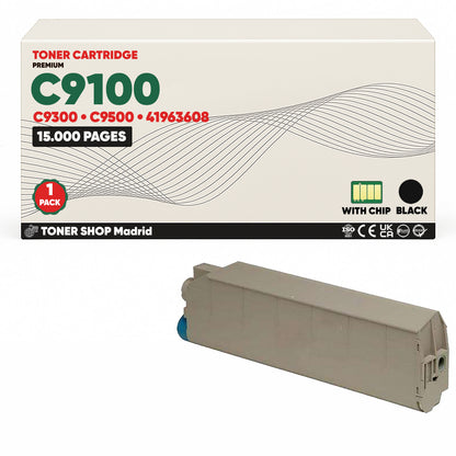 BDink Cartuchos Tóner Compatibles OKI C9100/C9300/C9500 CMYK (Pack 4)