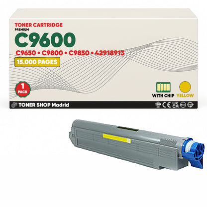 BDink Cartuchos Tóner Compatibles OKI C9600/C9650/C9800/C9850 CMYK (Pack 4)