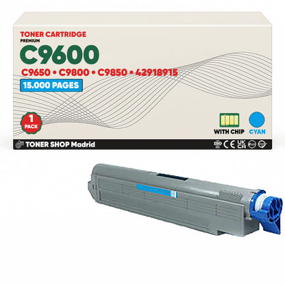 BDink Cartuchos Tóner Compatibles OKI C9600/C9650/C9800/C9850 CMYK (Pack 4)