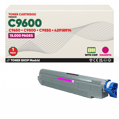 BDink Cartuchos Tóner Compatibles OKI C9600/C9650/C9800/C9850 CMYK (Pack 4)