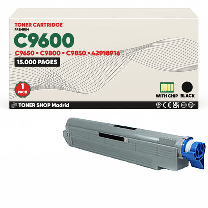 BDink Cartuchos Tóner Compatibles OKI C9600/C9650/C9800/C9850 CMYK (Pack 4)
