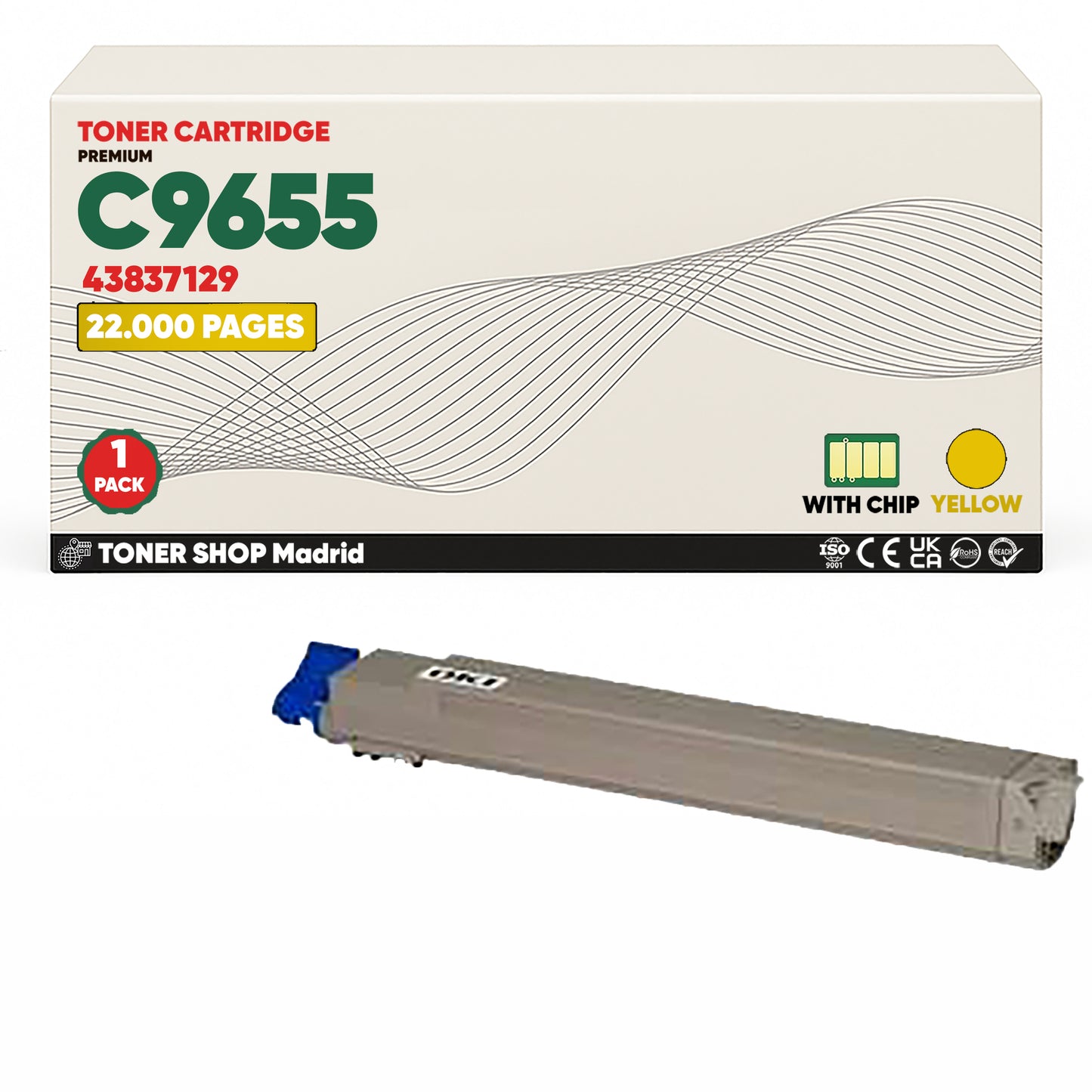 BDink Cartuchos Tóner Compatibles OKI C9655 CMYK (Pack 4)