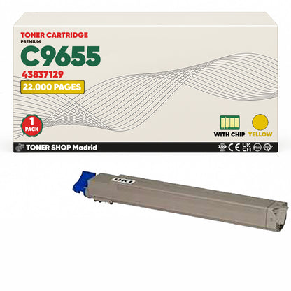 BDink Cartuchos Tóner Compatibles OKI C9655 CMYK (Pack 4)