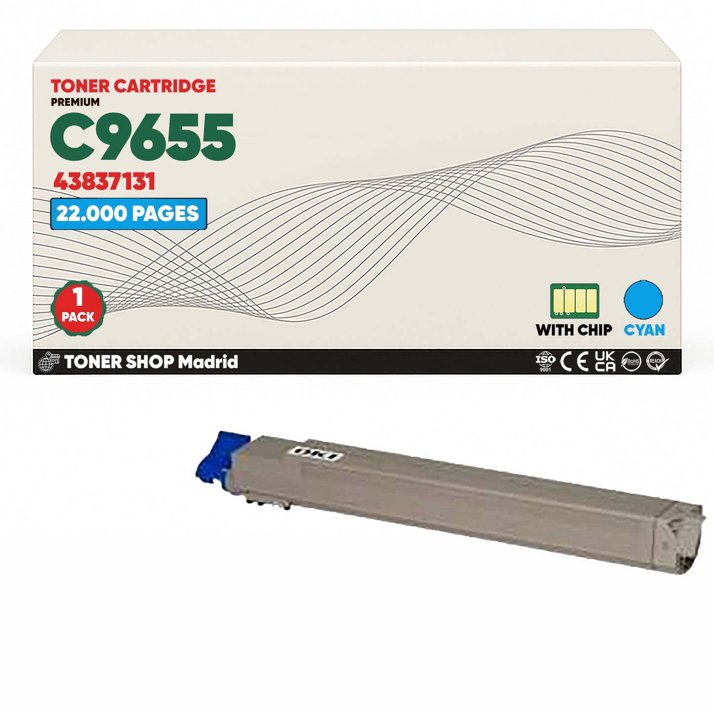 BDink Cartuchos Tóner Compatibles OKI C9655 CMYK (Pack 4)