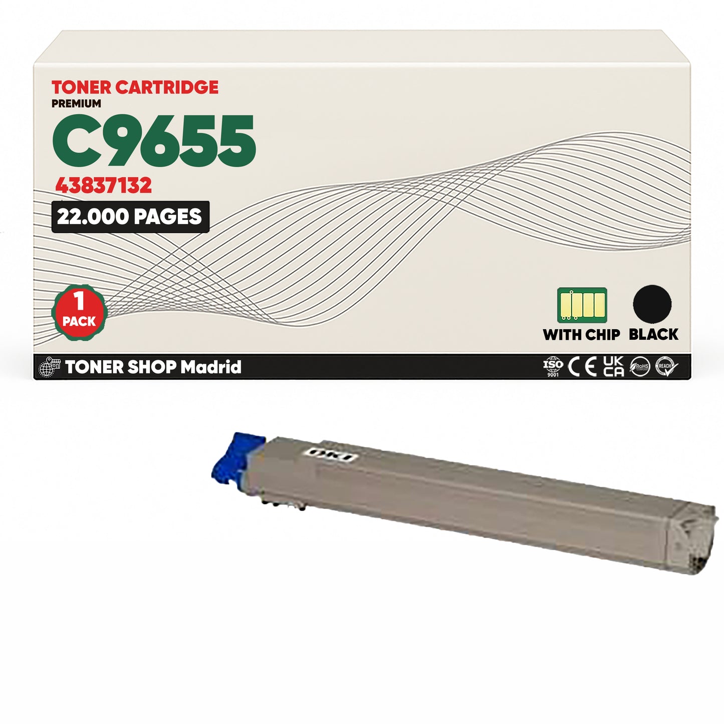 BDink Cartuchos Tóner Compatibles OKI C9655 CMYK (Pack 4)