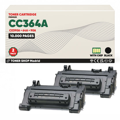 BDink Cartucho Tóner Compatible HP CC364A Negro (Pack 1) - Reemplaza 64A/90A