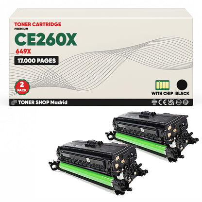BDink Cartucho Tóner Compatible HP CE260X Negro (Pack 1) - Reemplaza 649X