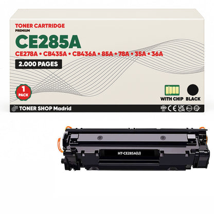 BDink Cartucho Tóner Compatible HP CE285A - 85A/78A/35A/36A Negro