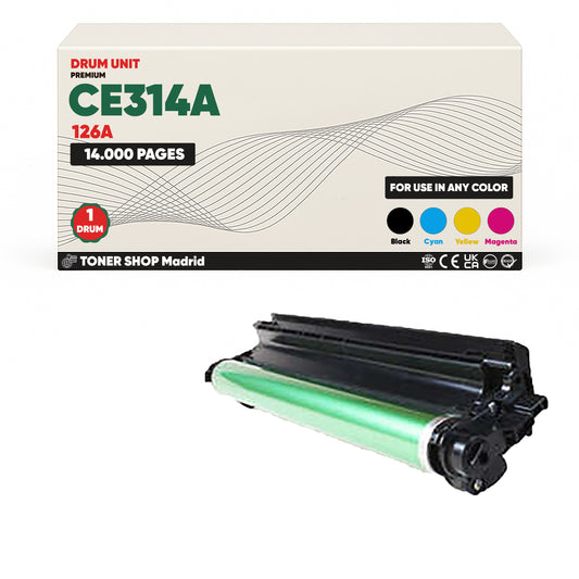 BDink Tambor de Imagen Compatible HP CE314A (4 Colores) - Reemplaza 126A