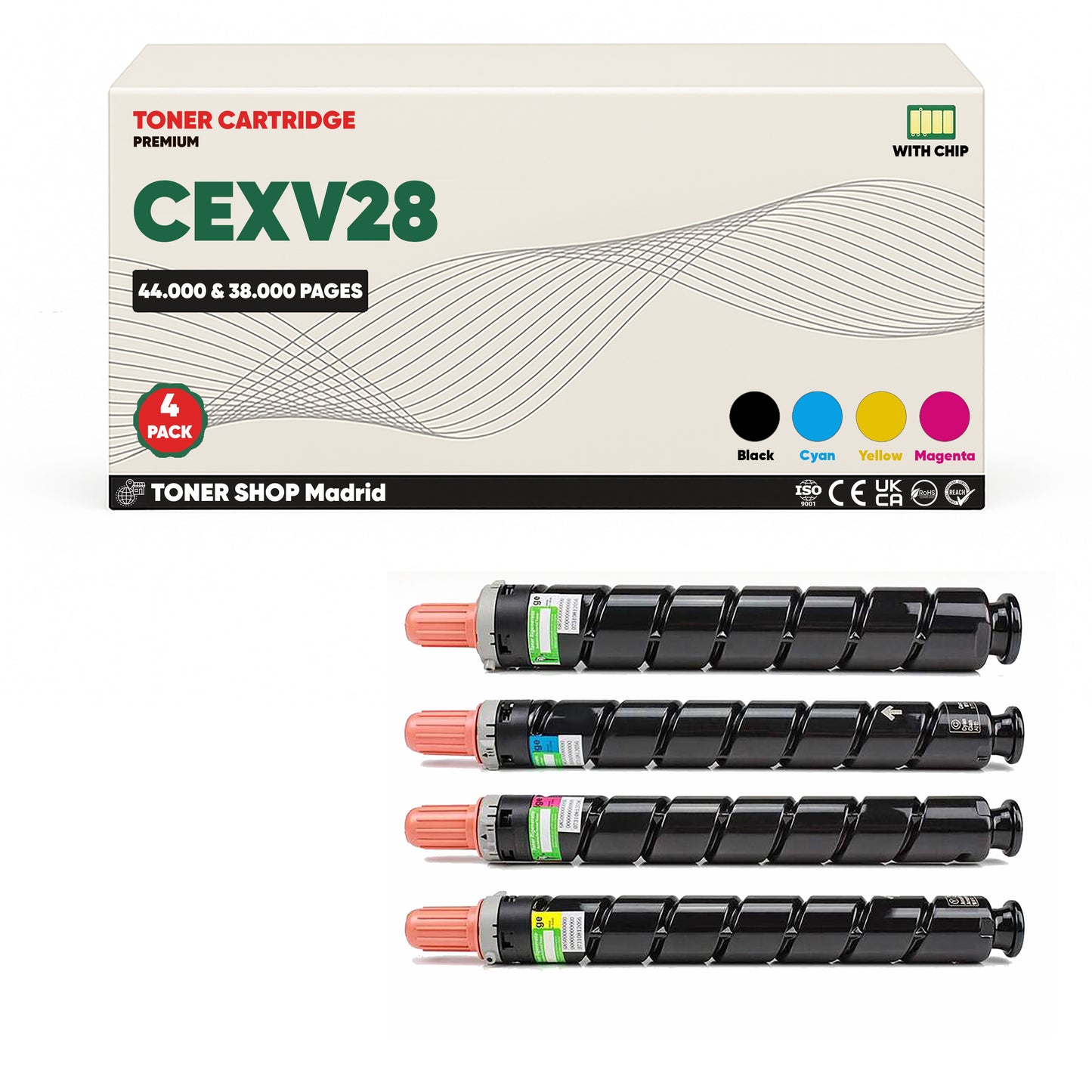 BDink Tóner Compatible Canon C-EXV28 (CMYK 4 Pack)