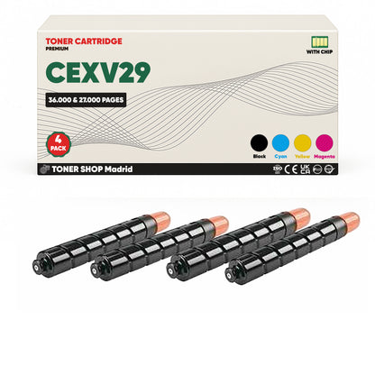 BDink Tóner Compatible Canon CEXV29 (CMYK 4 Pack)