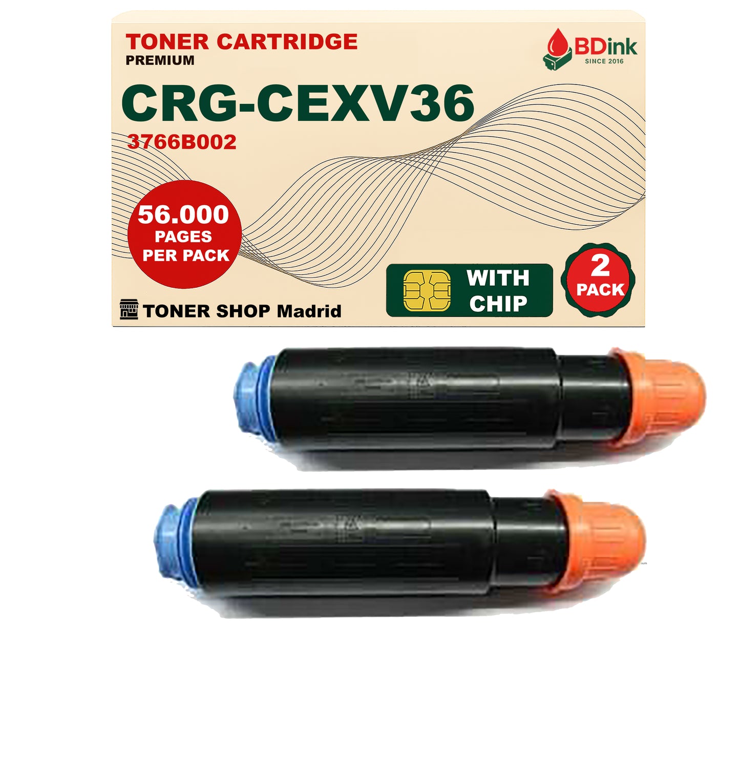 BDink Cartucho Tóner Compatible Canon CEXV36 Negro