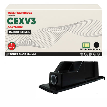 BDink Cartucho Tóner Compatible Canon CEXV3 Negro