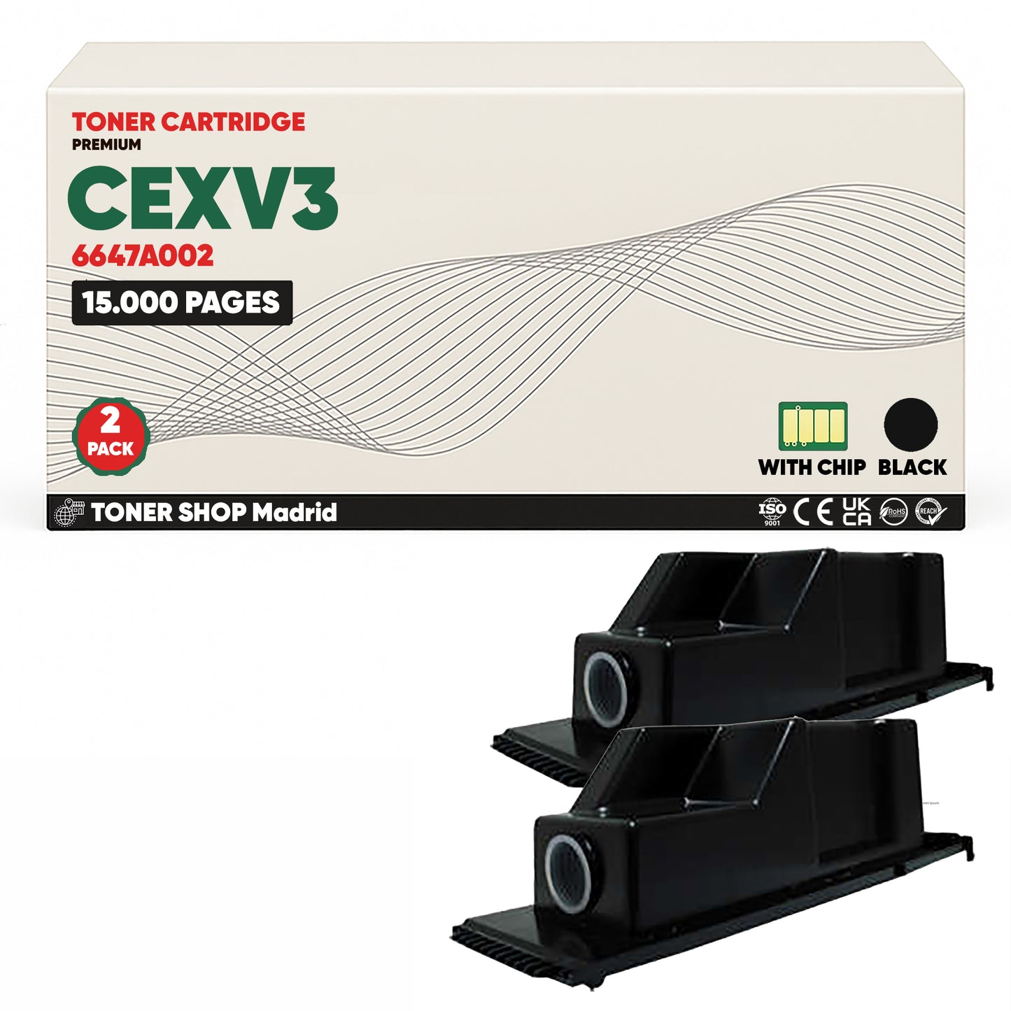 BDink Cartucho Tóner Compatible Canon CEXV3 Negro