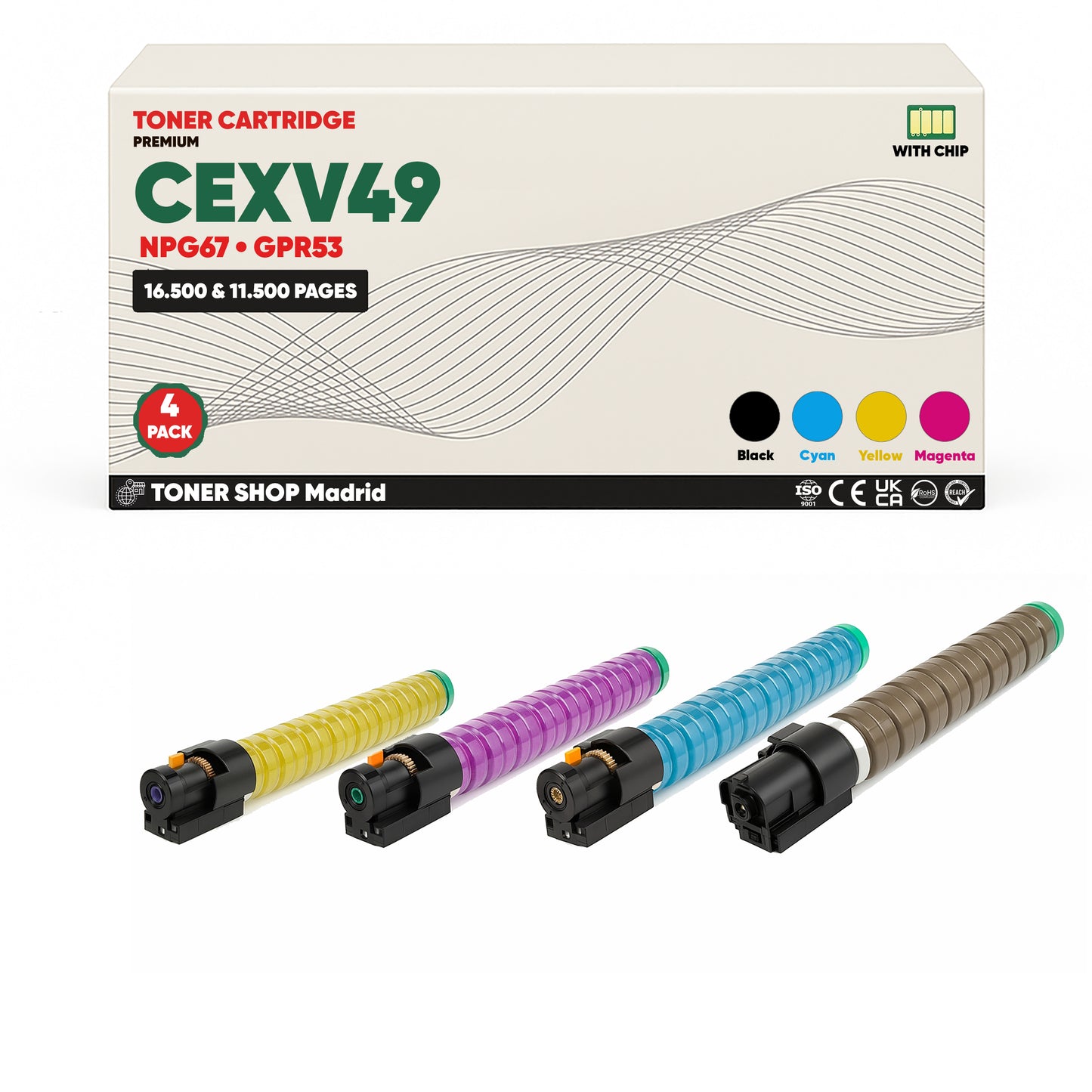 BDink Tóner Compatible Canon C-EXV49 (CMYK 4 Pack)