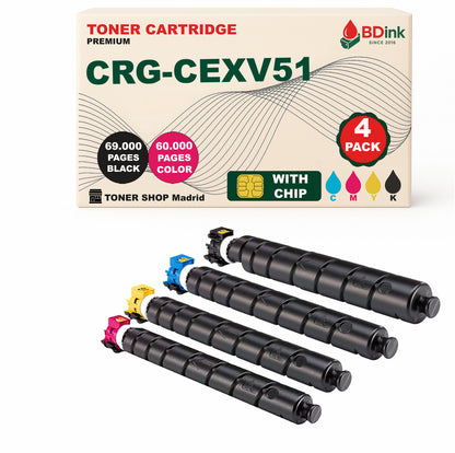 BDink Tóner Compatible Canon C-EXV51 (CMYK 4 Pack)