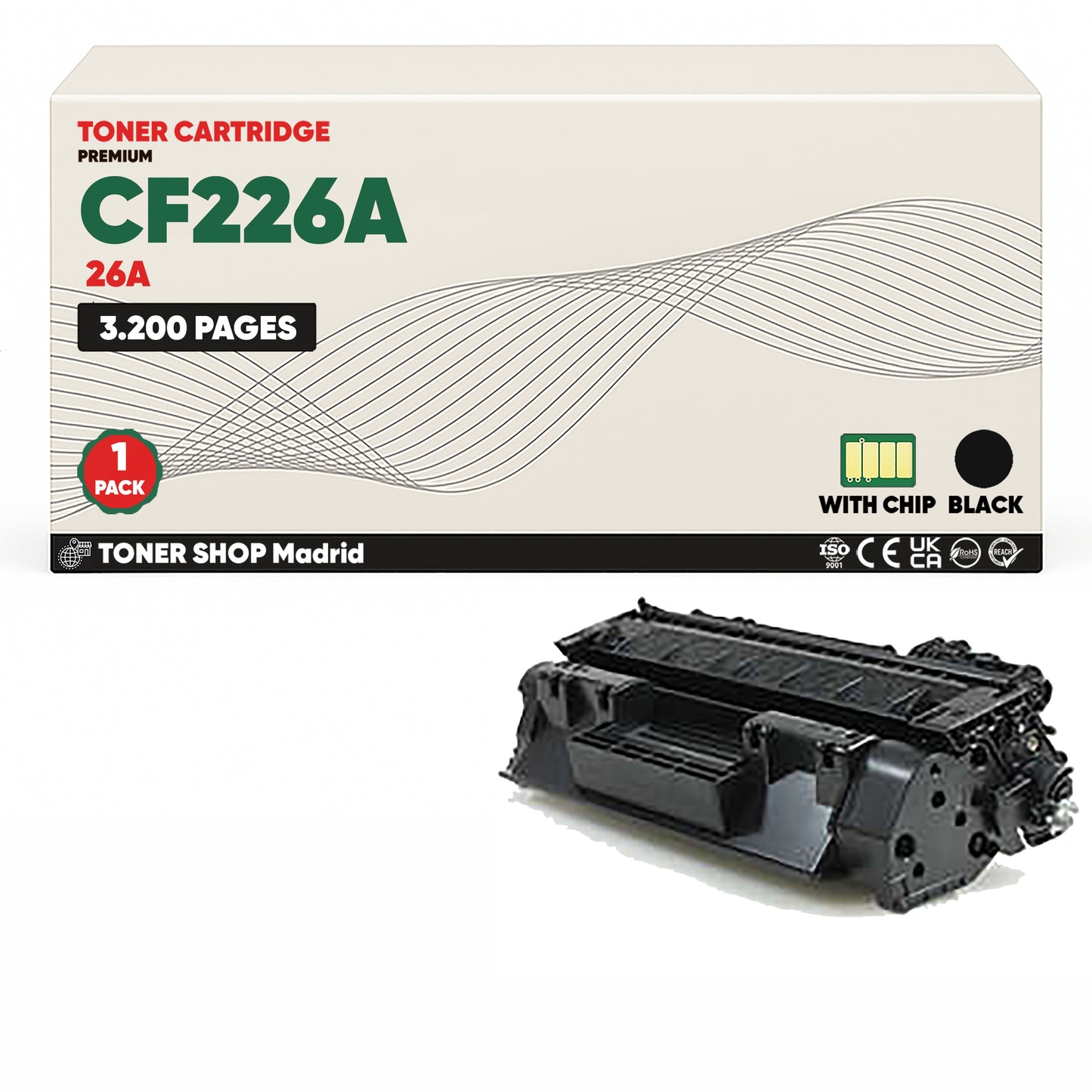BDink Cartucho Tóner Compatible HP 26A / CF226A Negro