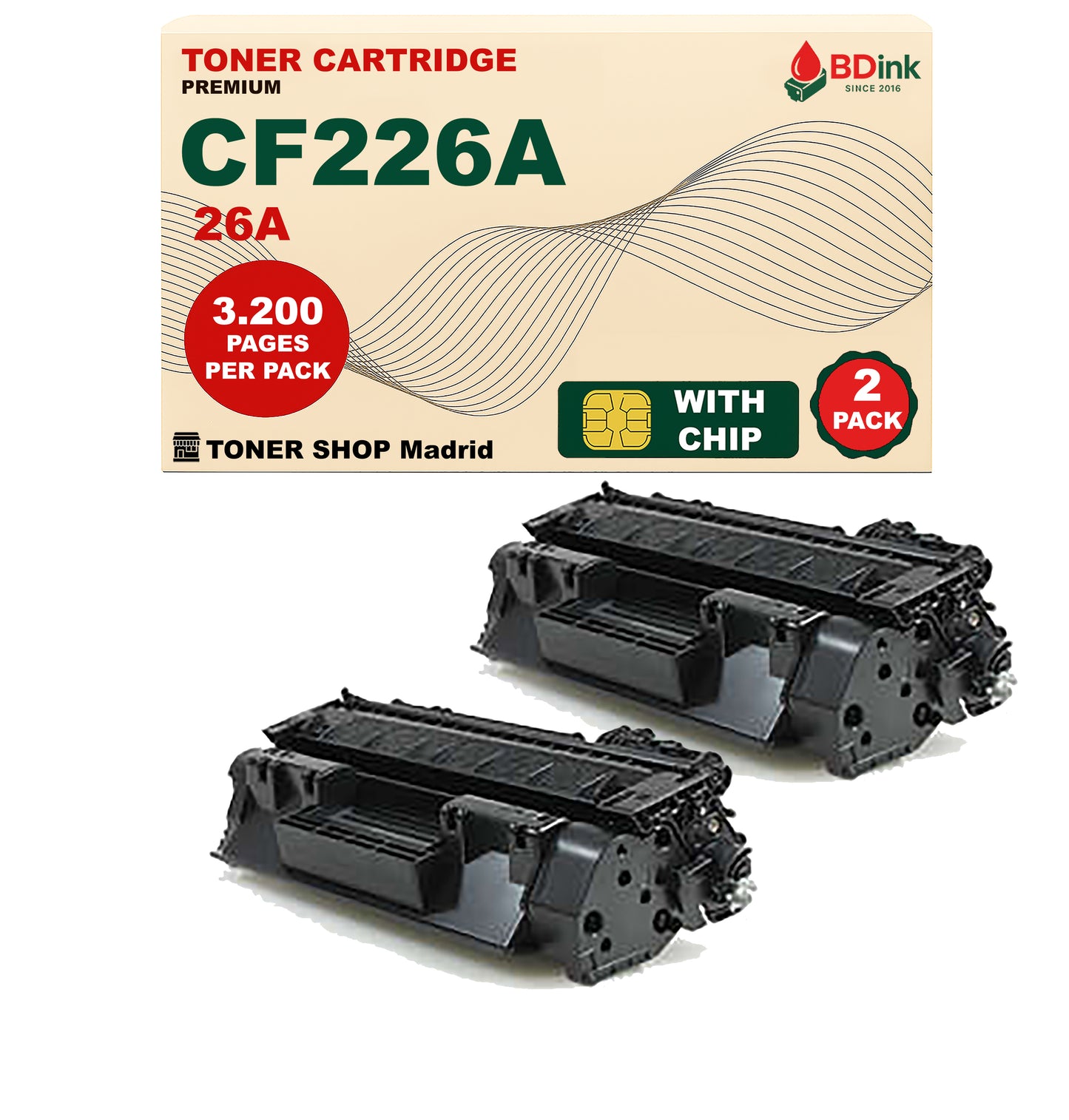 BDink Cartucho Tóner Compatible HP 26A / CF226A Negro