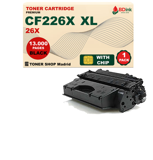 BDink Cartucho Tóner Compatible HP 26X / CF226X XL Negro