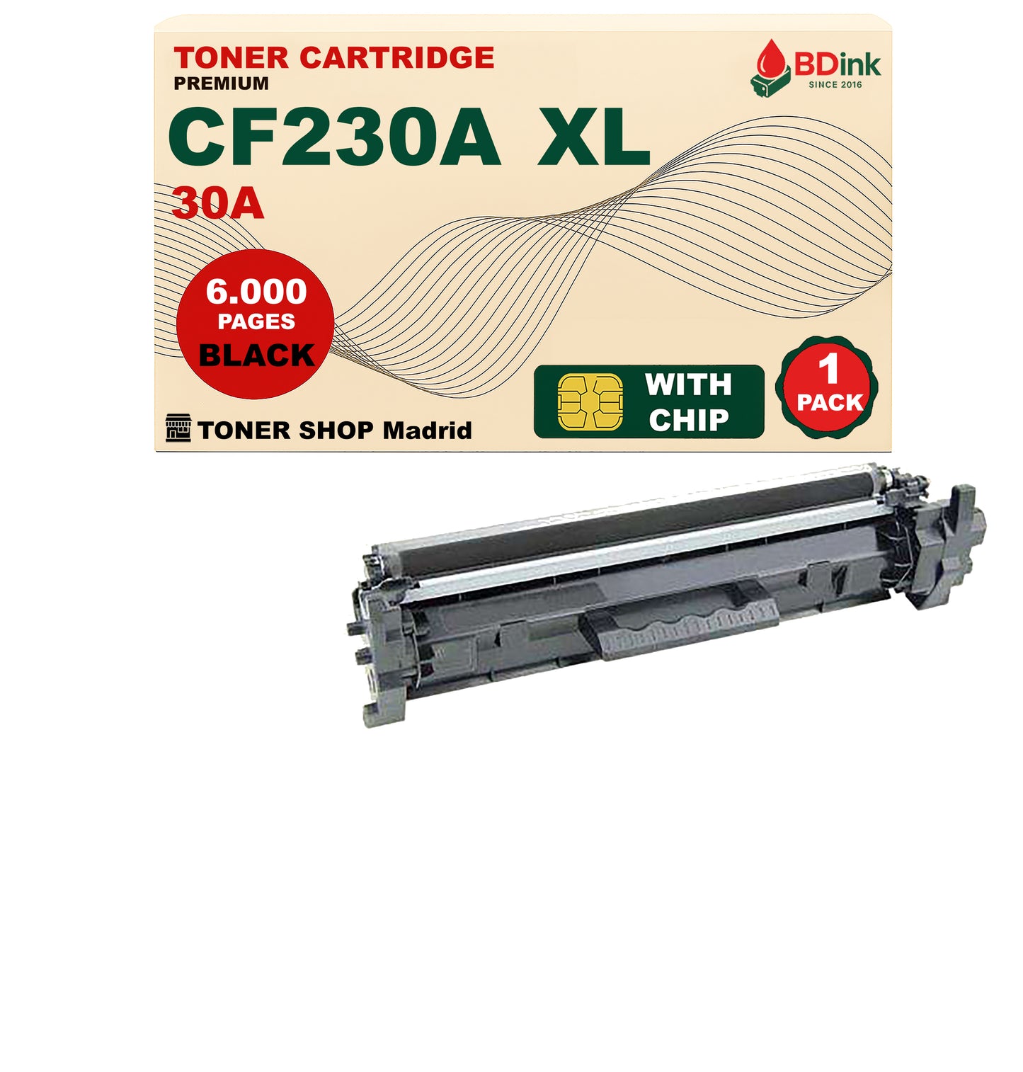 BDink Cartucho Tóner Compatible HP 30A / CF230A XL Negro