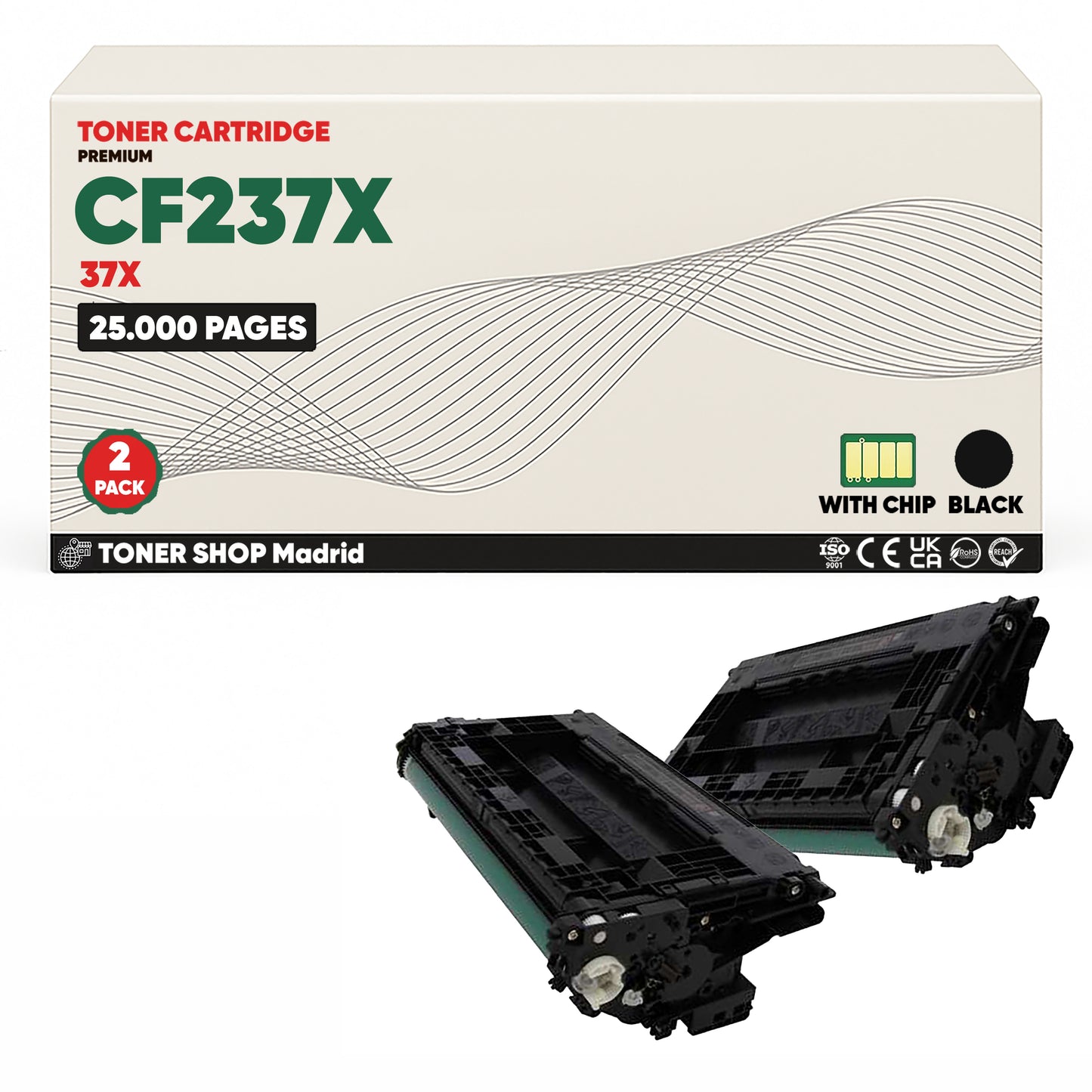 BDink Cartucho Tóner Compatible HP 37X / CF237X Negro