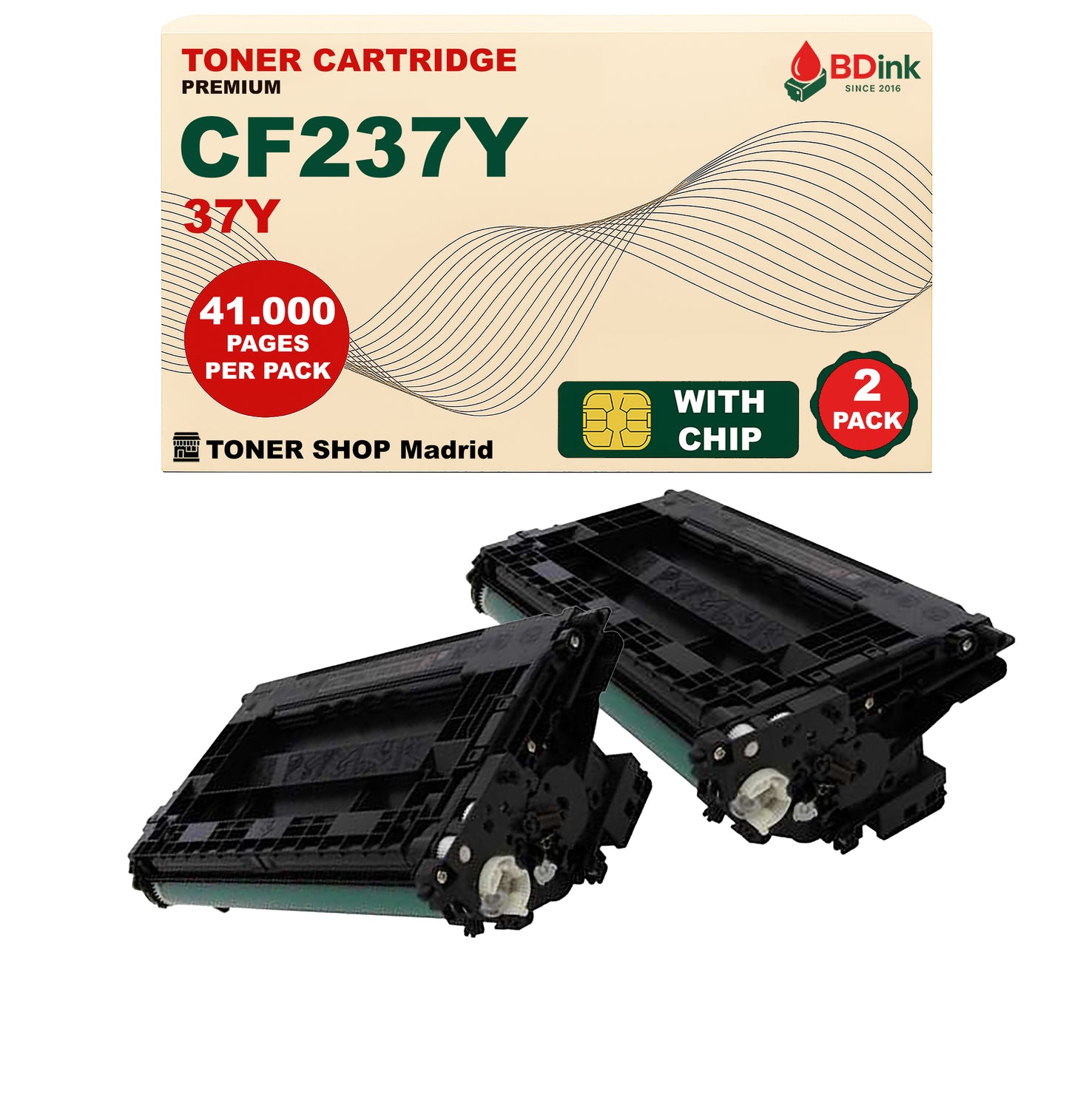 BDink Cartucho Tóner Compatible HP 37Y / CF237Y Negro