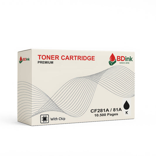 BDink Tóner Compatible HP CF281X CF281A 81X 81A Negro con Chip para M604dn M605dn M606dn MFP M630dn M630f | Alta capacidad hasta 25.000 páginas y rendimiento profesional para oficina
