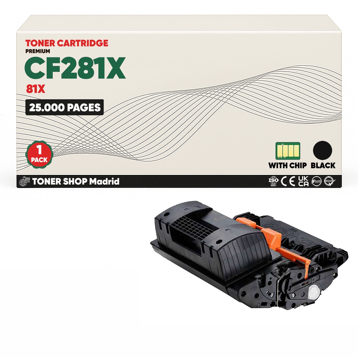 BDink Cartucho Tóner Compatible HP 81X / CF281X Negro
