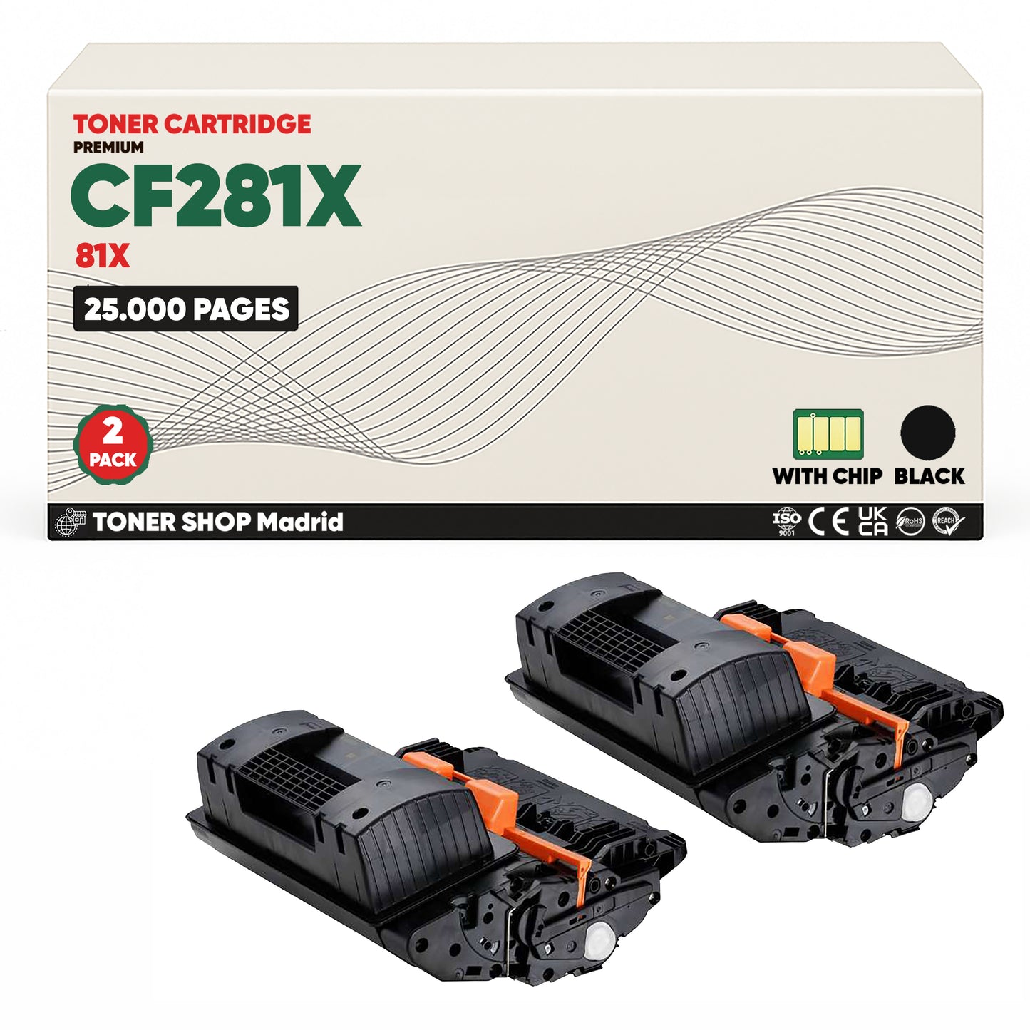 BDink Cartucho Tóner Compatible HP 81X / CF281X Negro