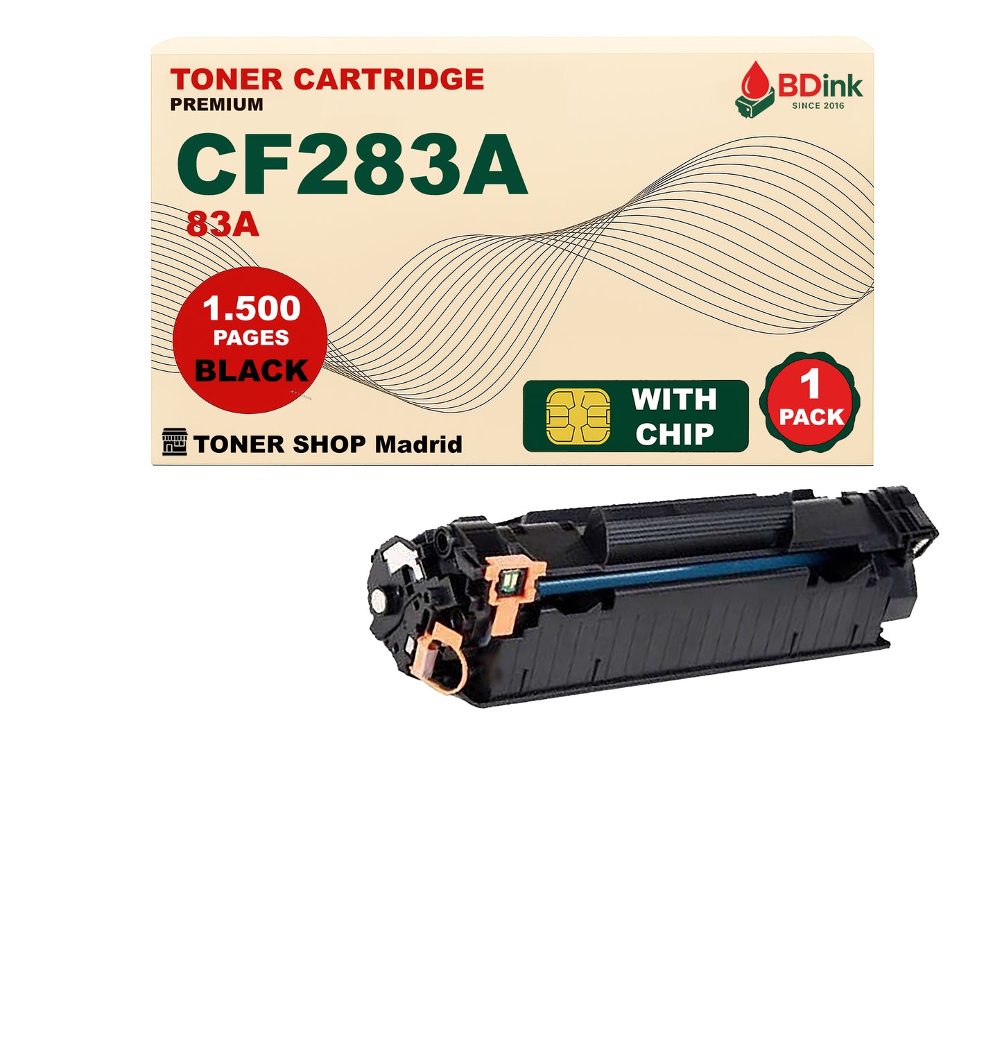 BDink Cartucho Tóner Compatible HP 83A / CF283A Negro