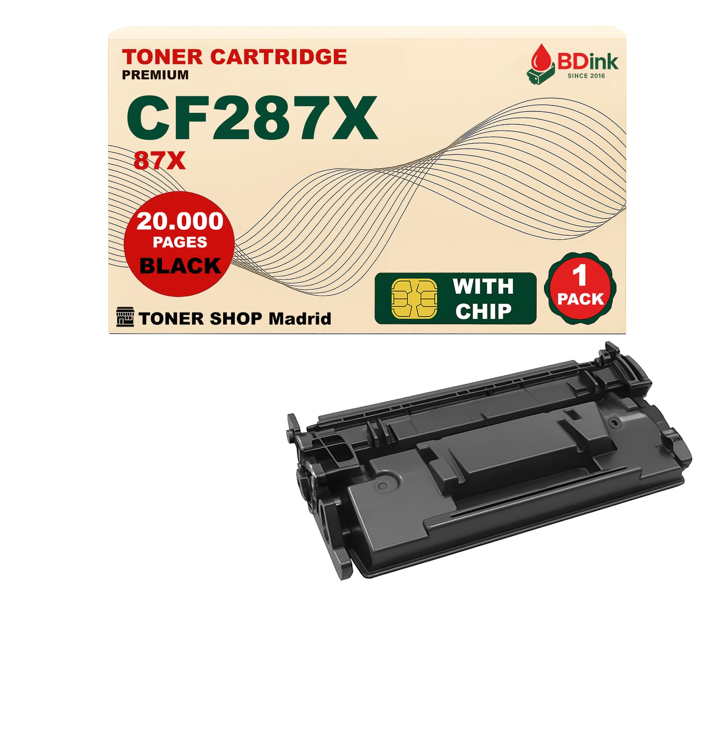 BDink Cartucho Tóner Compatible HP 87X / CF287X Negro