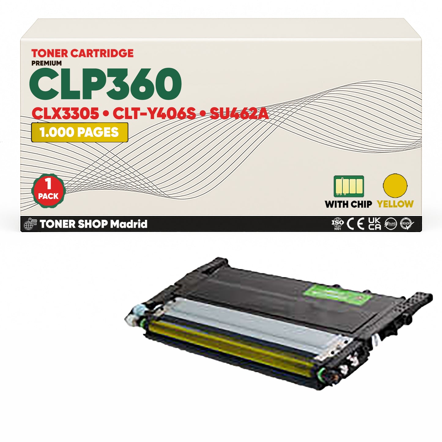 BDink Cartucho de Toner Compatible Samsung CLP360 (Pack 4) CMYK