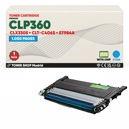 BDink Cartucho de Toner Compatible Samsung CLP360 (Pack 4) CMYK