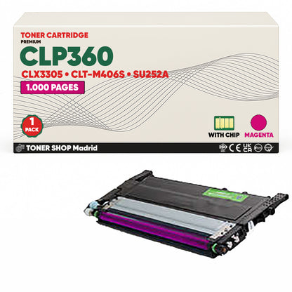 BDink Cartucho de Toner Compatible Samsung CLP360 (Pack 4) CMYK