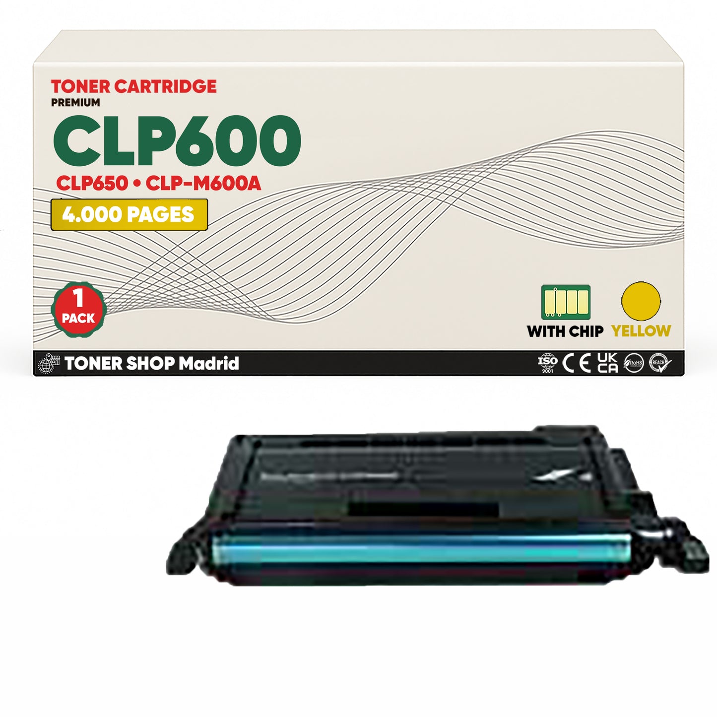 BDink Cartucho de Toner Compatible Samsung CLP600 Magenta Amarillo